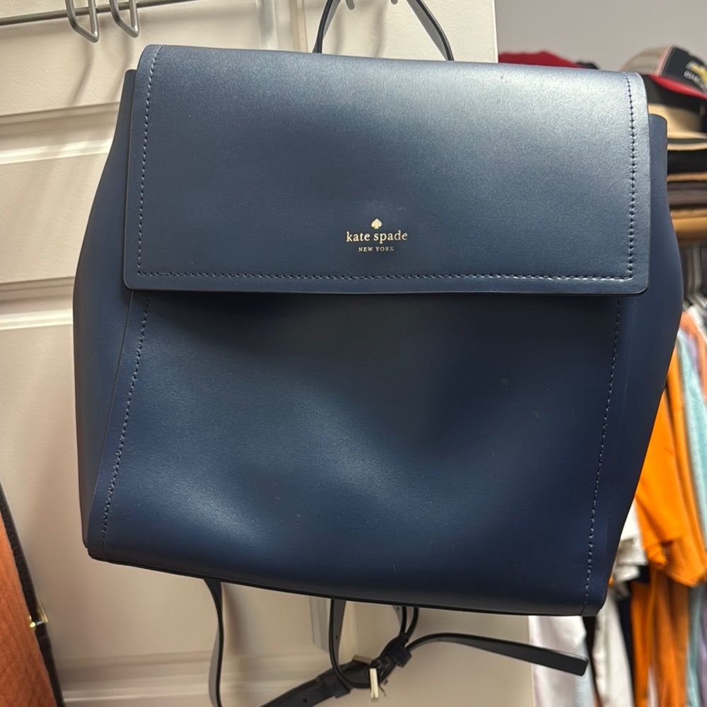 Kate Spade Navy Leather Backpack